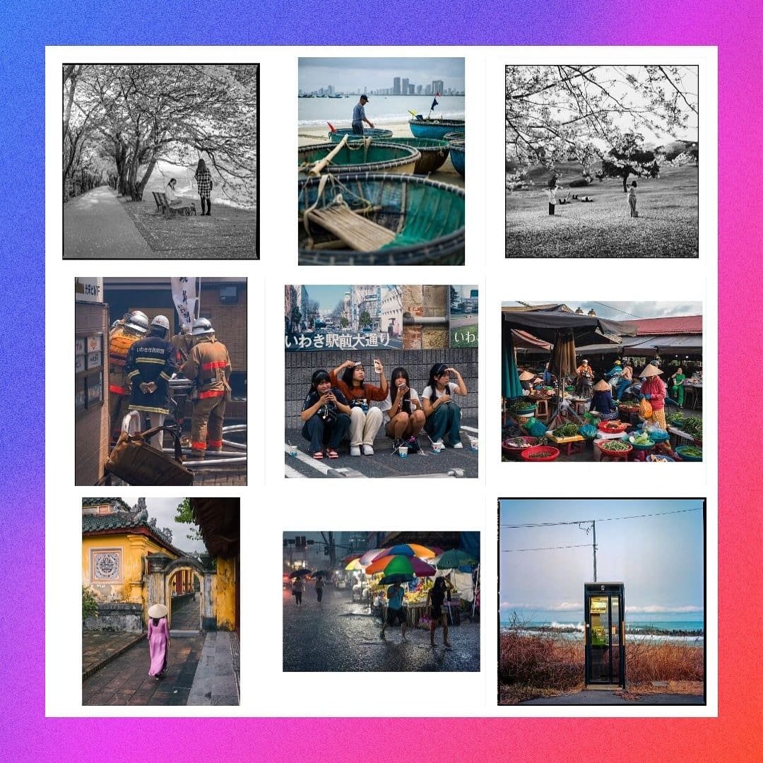 A collage of top urban photography posts from 2024, showcasing images from various cities and cameras.